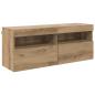 Preview: TV-Wandschrank-Set mit LED-Lichtern 7 pcs Artisan-Eiche
