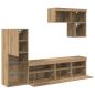 Preview: ARDEBO.de - TV-Wandgeräte Wandmontiert 6 pcs Artisan-Eiche Holzwerkstoff