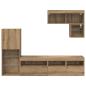 Preview: TV-Wandgeräte Wandmontiert 6 pcs Artisan-Eiche Holzwerkstoff