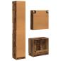 Preview: Badezimmerschrank-Set mit Regal mit Tür Altholz Holzwerkstoff
