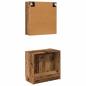 Preview: Badezimmerschrank-Set mit Regal mit Tür Altholz Holzwerkstoff