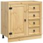 Preview: Schrank mit Regal Honig 80 x 46 x 81.5 cm Massives Kiefernholz
