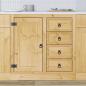 Preview: Schrank mit Regal Honig 80 x 46 x 81.5 cm Massives Kiefernholz
