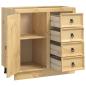 Preview: Schrank mit Regal Honig 80 x 46 x 81.5 cm Massives Kiefernholz