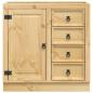 Preview: Schrank mit Regal Honig 80 x 46 x 81.5 cm Massives Kiefernholz