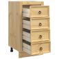 Preview: Schrank SKI Honigbraun 40 x 46 x 81 cm Massives Kiefernholz