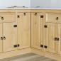 Preview: Schrank mit Regal Honig 60 x 32 x 40 cm Massives Kiefernholz