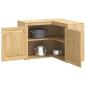 Preview: Schrank mit Regal Honig 80 x 80 x 60 cm Massives Kiefernholz