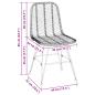 Preview: Esszimmerstuhl 2 pcs Natur 44,5 x 55 x 85 cm Rattan und Eisen