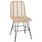 Preview: Esszimmerstuhl 2 pcs Natur 44,5 x 55 x 85 cm Rattan und Eisen