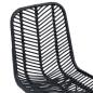 Preview: Esszimmerstuhl 2 pcs Schwarz 44,5 x 55 x 85 cm Rattan und Eisen