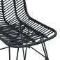 Preview: Esszimmerstuhl 2 pcs Schwarz 44,5 x 55 x 85 cm Rattan und Eisen