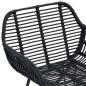 Preview: Esszimmerstuhl 2 pcs Schwarz 55 x 50 x 74 cm Rattan und Eisen