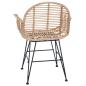 Preview: Esszimmerstuhl 2 pcs Natur 57 x 54,5 x 85 cm Rattan und Eisen