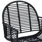 Preview: Esszimmerstuhl 2 pcs Schwarz 57 x 54,5 x 85 cm Rattan und Eisen