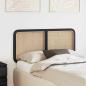 Preview: ARDEBO.de - Kopfteil mit Kopfteil Schwarz 120 x 55 x 3 cm Rattan