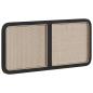 Preview: Kopfteil mit Kopfteil Schwarz 120 x 55 x 3 cm Rattan