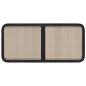 Preview: Kopfteil mit Kopfteil Schwarz 120 x 55 x 3 cm Rattan