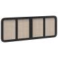 Preview: Kopfteil mit Kopfteil Schwarz 160 x 55 x 3 cm Rattan