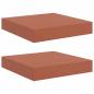 Preview: Wandregale 2 pcs Rot 23 x 23,5 x 4 cm Holzwerkstoff