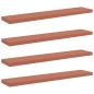 Preview: Wandregal 4 pcs Rot 120 x 23,5 x 4 cm Holzwerkstoff