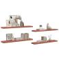 Preview: Wandregal 4 pcs Rot 120 x 23,5 x 4 cm Holzwerkstoff