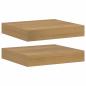 Preview: Wandregale 2 pcs Braun 23 x 23,5 x 4 cm Holzwerkstoff