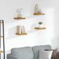 Preview: ARDEBO.de - Wandregale 4 pcs Braun 23 x 23,5 x 4 cm Holzwerkstoff