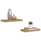 Preview: Wandregale 2 pcs Braun 50 x 23,5 x 4 cm Holzwerkstoff