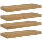 Preview: Wandregale 4 pcs Braun 60 x 23,5 x 4 cm Holzwerkstoff