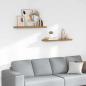 Preview: ARDEBO.de - Wandregale 2 pcs Braun 80 x 23,5 x 4 cm Holzwerkstoff
