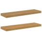 Preview: Wandregale 2 pcs Braun 80 x 23,5 x 4 cm Holzwerkstoff