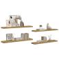 Preview: Wandregale 4 pcs Braun 120 x 23,5 x 4 cm Holzwerkstoff