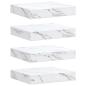 Preview: Wandregale 4 pcs Weiß Marmor 23 x 23,5 x 4 cm Holzwerkstoff