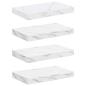Preview: Wandregale 4 pcs Weiß Marmor 40 x 23,5 x 4 cm Holzwerkstoff