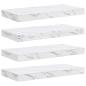 Preview: Wandregale 4 pcs Weiß Marmor 50 x 23,5 x 4 cm Holzwerkstoff