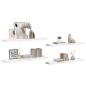 Preview: Wandregale 4 pcs Weiß Marmor 120 x 23,5 x 4 cm Holzwerkstoff