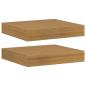 Preview: Wandregale 2 pcs Beige 23 x 23,5 x 4 cm Holzwerkstoff
