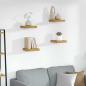 Preview: ARDEBO.de - Wandregale 4 pcs Beige 23 x 23,5 x 4 cm Holzwerkstoff
