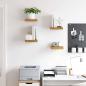 Preview: Wandregale 4 pcs Beige 23 x 23,5 x 4 cm Holzwerkstoff