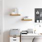 Preview: Wandregale 2 pcs Beige 40 x 23,5 x 4 cm Holzwerkstoff