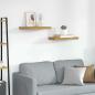 Preview: ARDEBO.de - Wandregale 2 pcs Beige 50 x 23,5 x 4 cm Holzwerkstoff