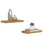 Preview: Wandregale 2 pcs Beige 50 x 23,5 x 4 cm Holzwerkstoff