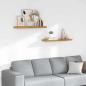 Preview: ARDEBO.de - Wandregale 2 pcs Beige 90 x 23,5 x 4 cm Holzwerkstoff