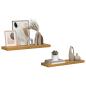 Preview: Wandregale 2 pcs Beige 90 x 23,5 x 4 cm Holzwerkstoff