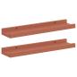 Preview: Wandregale mit Regal 2 pcs Rot 40 x 9 x 3 cm Holzwerkstoff