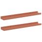 Preview: Wandregale mit Regal 2 pcs Rot 60 x 9 x 3 cm Holzwerkstoff