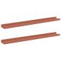 Preview: Wandregale mit Regal 2 pcs Rot 80 x 9 x 3 cm Holzwerkstoff