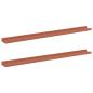 Preview: Wandregale mit Regal 2 pcs Rot 100 x 9 x 3 cm Holzwerkstoff