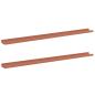 Preview: Wandregale mit Regal 2 pcs Rot 115 x 9 x 3 cm Holzwerkstoff